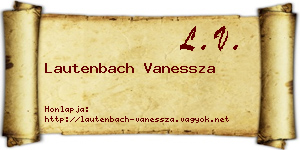Lautenbach Vanessza névjegykártya